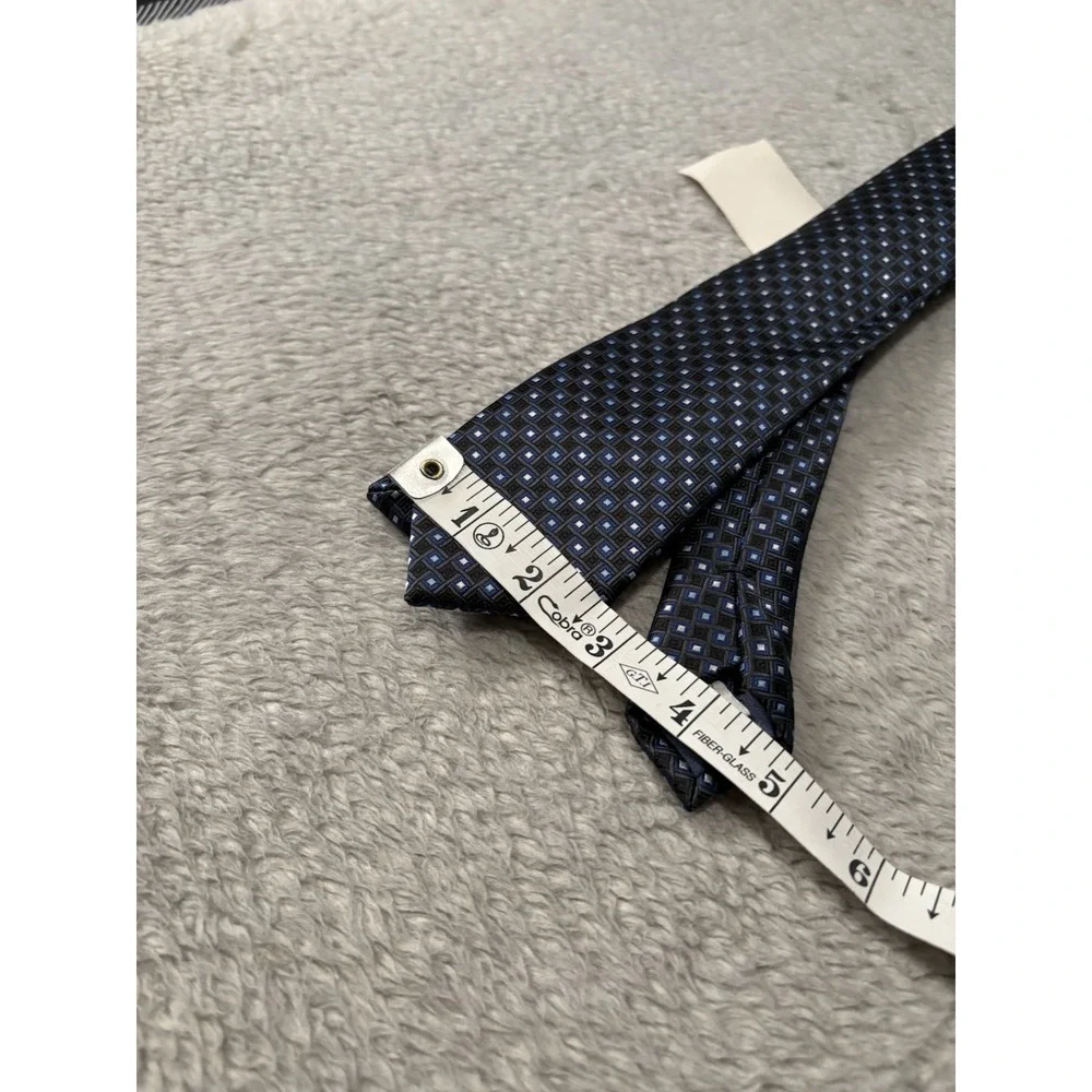 New Izod‎ Blue Geometric Blue Black Neck Polyester Dress Tie Slim Boys 54